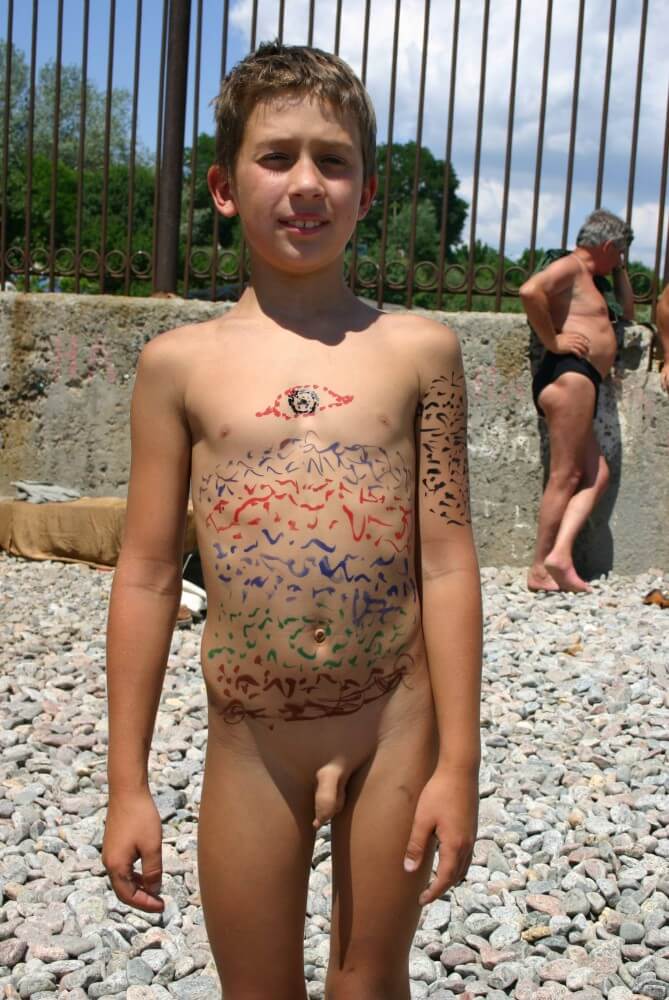 Vater und Tochter malten Bilder