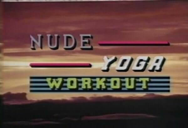 Nacktes yoga-Training retro